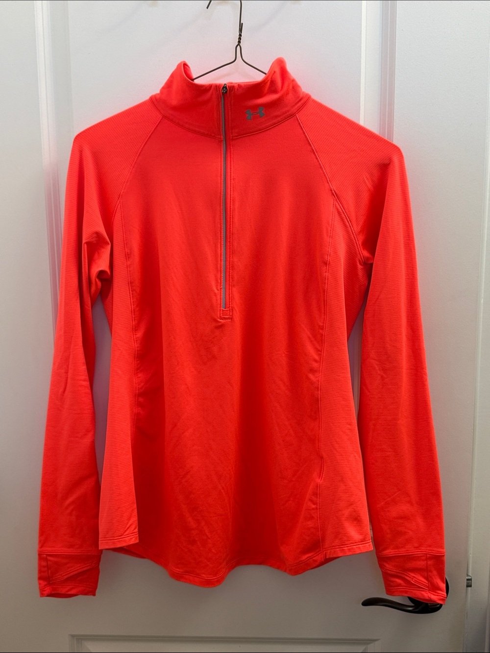 Under Armor Women’s L Neon Orange Cold Gear Quarter Zip